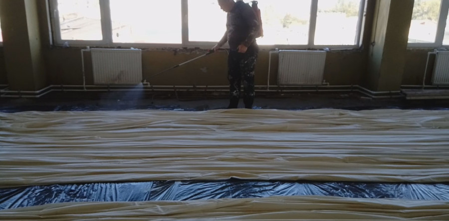 Обработка хлопчатобумажной ткани для компании Театральная мастерская